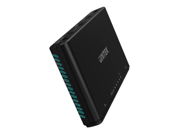 Unitek SolidForce+ - Lagringspakke - 2,5" / 3,5" delt, M.2 - SATA 6Gb/s / PCIe 3.0 x2 (NVMe) - USB 3.2 (Gen 2) - svart