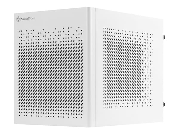 SilverStone SUGO 16 - Mini-ITX cube - Mini-DTX - ingen strömförsörjning (ATX / PS/2 / SFX / SFX-L) - vit - USB/ljud