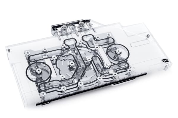 Alphacool Eisblock Aurora, Vattenblock + kylfläns, Akryl, Koppar, Svart, Transparent, CE, FC, RoHS, Radeon RX 6800, Radeon RX 6800XT, 121,4 mm