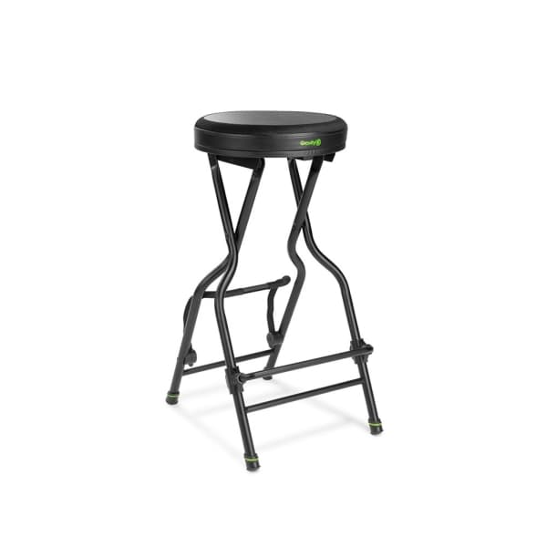 Gravity FG SEAT 1, Pall för musiker, Gitarr, Svart, Klädd sits, Tyg, Konstläder, Svart