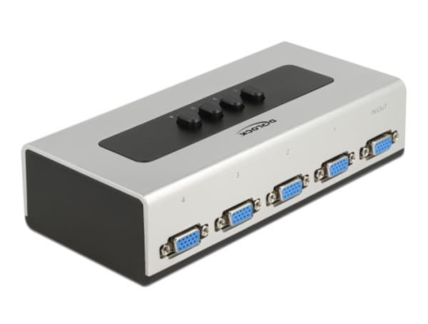 Delock - Videolinjedelare/omkopplare - 4 x VGA - skrivbordsmodell