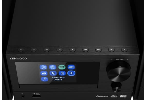Kenwood M-7000S, Kodin miniaudiojärjestelmä, Musta, 1 levyt, 30 W, 2-suuntainen, 6 O