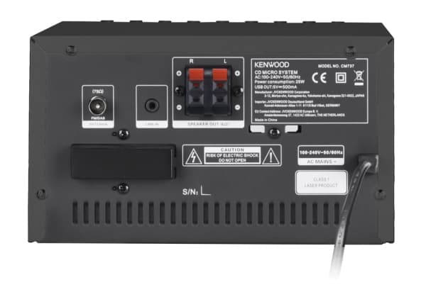 Kenwood M-7000S, Kodin miniaudiojärjestelmä, Musta, 1 levyt, 30 W, 2-suuntainen, 6 O