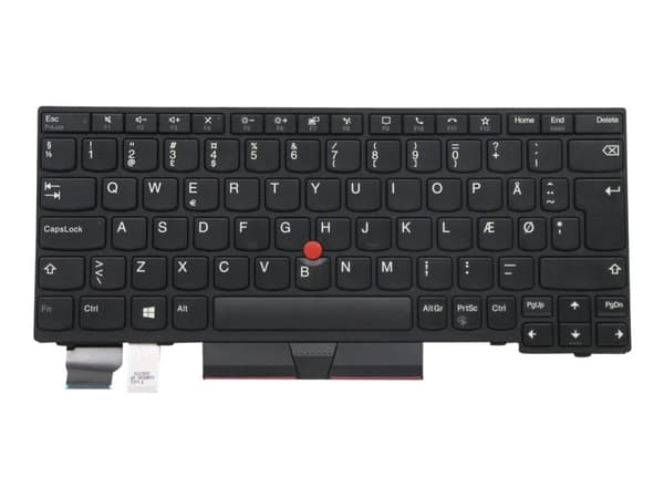 Lite-On - Ersättningstangentbord för bärbar dator - med Trackpoint, UltraNav - QWERTY - dansk - svart - för ThinkPad L13 Gen 2; L13 Yoga Gen 2; X13 G