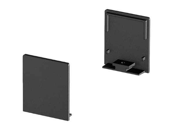 SLV 1000564, Stopplock, Universal, Svart, Gjuten aluminium, IP20, 35 mm
