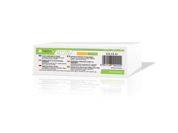 Techly ICA-CS 61, Bordmontert, Desktop, 20 kg, Sort, Vertikal, 4 hjul