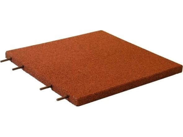 Gummiflise 50x50x3 cm rød NORDIC PLAY Active (810-167)