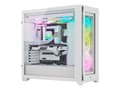 Miniatyrbild 3 av 5: CORSAIR iCUE 5000X RGB QL Edition - Mid tower - genomskinlig sidopanel (härdat glas) - ingen strömförsörjning (ATX) - vit - USB/ljud