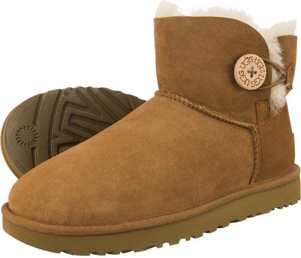 UGG Women's Mini Bailey Button Ii Chestnut s. 38