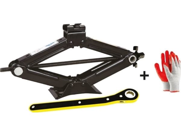 Trapesløft 2t 2000 kg med skralle + arbeidshansker amio-02479