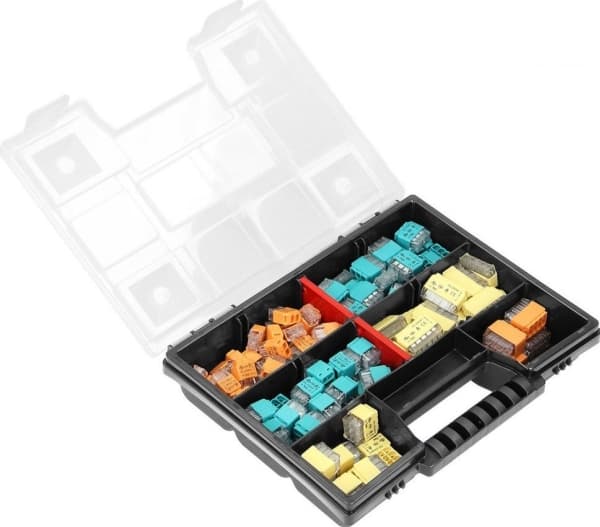 Orno HOUSE installasjonskontakter, 123 stk. Push-in: 30x 2-leder 30x 3-leder 25x 4-leder 20x 5-leder 10x 6-leder 8x 8-leder