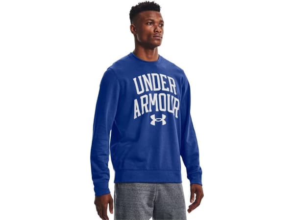 Under Armour Under Armour Rival Terry Crew 1361561-432 Niebieskie M