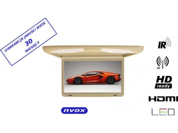 Automagnetola Nvox ripustettu kattomonitori LED 15 tuumaa ja fm hdmi usb sd 12v