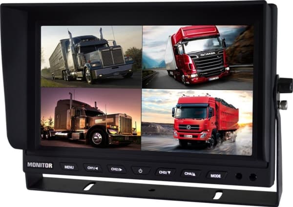 Nvox 9" auton LCD-monitori, joka tukee 4 kameraa ja dvr-tallennustoimintoa 12v 24v 12v 24v