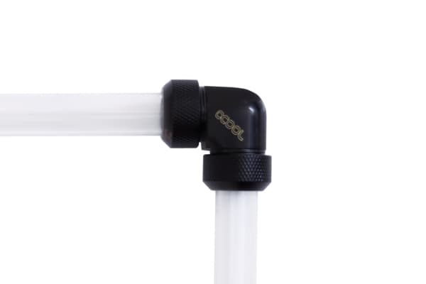 Alphacool 17444, Sort, Passende, Væske, Messing, 3/8", 90°