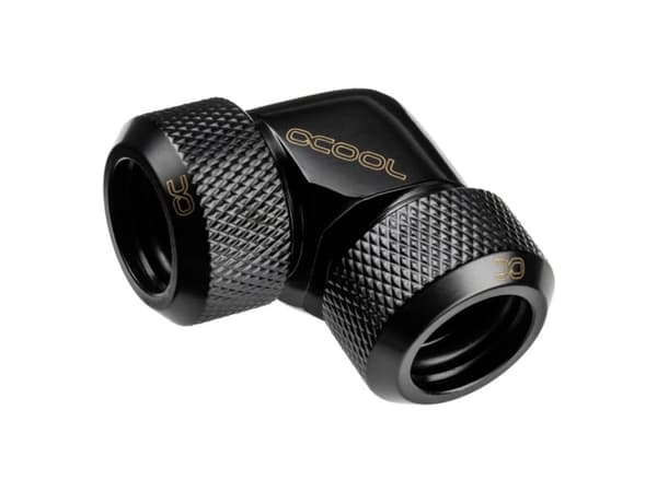 Alphacool 17444, Sort, Passende, Væske, Messing, 3/8", 90°