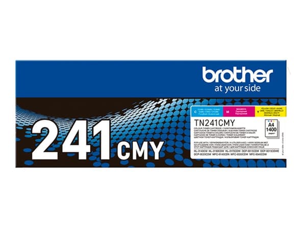 Brother TN241CMY - 3-pack - gul, cyan, magenta - original - tonerpatron - for Brother DCP-9015, DCP-9020, HL-3140, HL-3150, HL-3170, MFC-9140, MFC-93