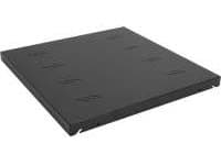 Triton 19" shelf 1U 450mm 80kg plastic black, Sort, 80 kg, 1U