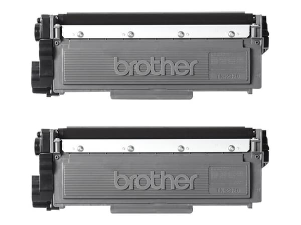 Brother TN2320 TWIN - 2-pack - Høy ytelse - svart - original - tonerpatron - for Brother DCP-L2500, L2520, L2560, HL-L2300, L2340, L2360, L2365, MFC-