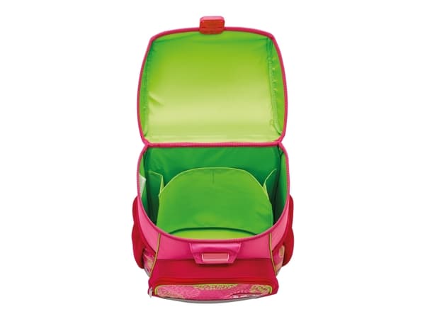 Herlitz Loop Plus Bloomy Horse, Pencil pouch, Sport bag, Pennfack, Skolväska, Flicka, Grundskola, Ryggsäck, 16 l, Framficka, Sidoficka
