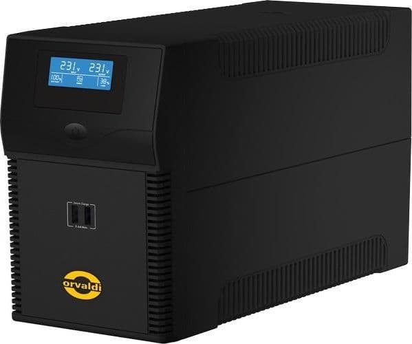 Orvaldi ID1K5CH, Linje-Interactive, 1,5 kVA, 900 W, Pseudo sine, 220 V, 240 V Sort