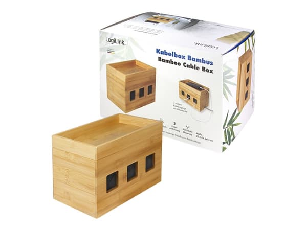 LogiLink - Kaapelin järjestäjä - ruskea, bambu