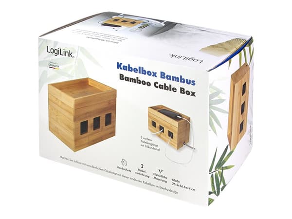 LogiLink - Kaapelin järjestäjä - ruskea, bambu