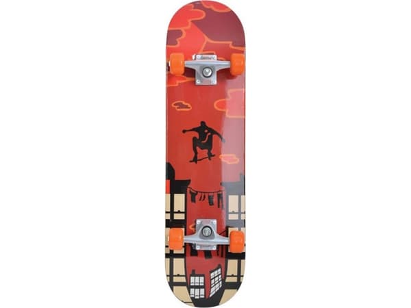 Schildkrot Kicker Parkour skateboard brun-oransje-svart (510602)