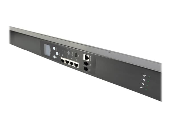 DIGITUS - Strømfordelerenhet (kan monteres i rack) - AC 250 V - 4000 watt - enkeltfase - Ethernet 10/100, serial - inngang: IEC 60309 16A - utgangsko