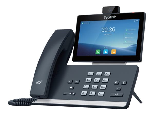 Yealink T58W - VoIP-telefon med nummerpresentation - 10-party samtalsförmåg - SIP, SIP v2 - 16 rader - klassiskt grå - med Yealink CAM50 kamera
