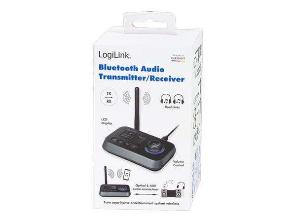 LogiLink - Trådlös Bluetooth-ljudmottagare/-sändare för TV, trådlösa hörlurar