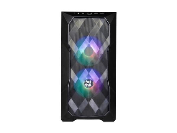 Cooler Master MasterBox TD300 MESH - Tower - micro ATX - sidepanel med vindu (herdet glass) - ingen strømforsyning (ATX) - svart - USB/lyd