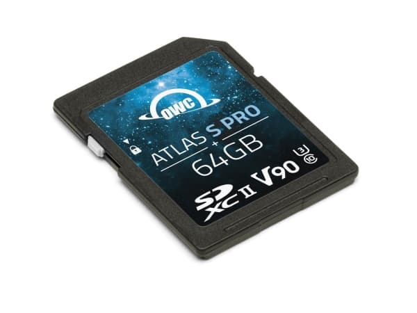OWC Atlas S Pro - Flashminnekort - 64 GB - Video Class V90 / UHS-II U3 / Class10 - SDXC UHS-II