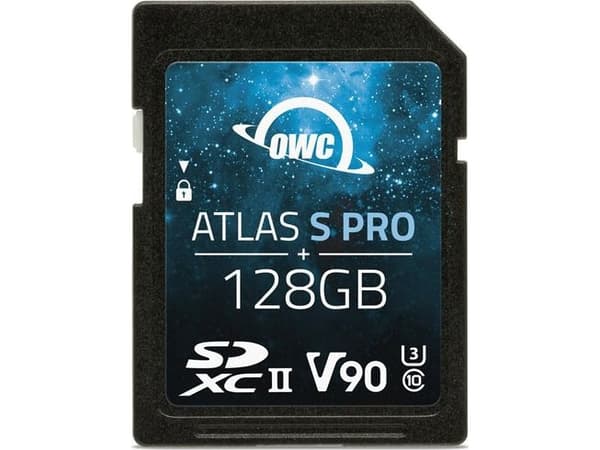 OWC Atlas S Pro, 128 GB, SDXC, UHS-II, 290 MB/s, 277 MB/s, Sort