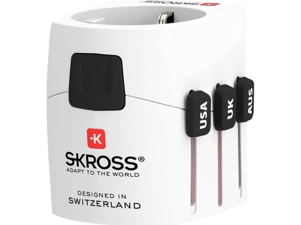 Skross 1.103165. Kontaktpluggtype: Universal, Stikkontakttype: Universal, Universalpluggtilkoblingstyper: Type B, Type I (AU), Type F, Type G (VK). B