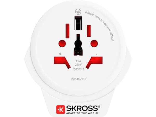 1.500266 Strømpluggadapter Type F Universal Hvit