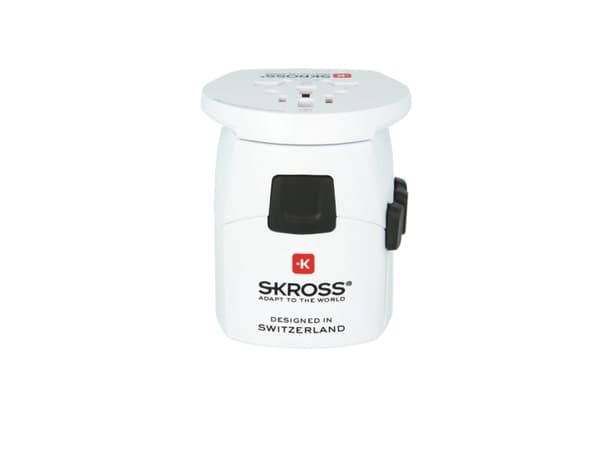 Skross PRO Light USB (2xA) - World, Hvit