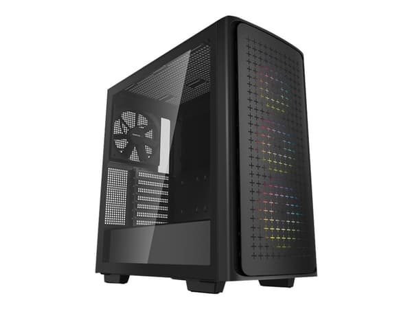 DeepCool CK560 - Mid tower - utvidet ATX (E-ATX) - sidepanel med vindu (herdet glass) - ingen strømforsyning (ATX / PS/2) - svart - USB/lyd