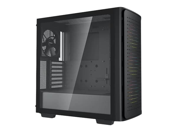 DeepCool CK560 - Mid tower - utvidet ATX (E-ATX) - sidepanel med vindu (herdet glass) - ingen strømforsyning (ATX / PS/2) - svart - USB/lyd