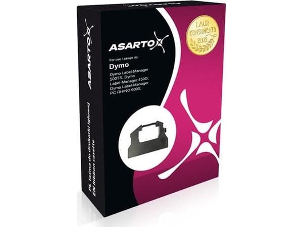 Asarto Asarto färgband för DYMO D24/7/BK/W | S0720930 | svart/vit