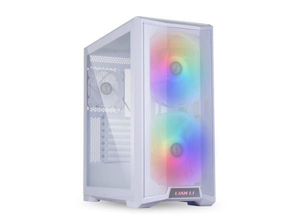 Lian Li Lancool 215 W - Tower - utvidet ATX (E-ATX) - sidepanel med vindu (herdet glass) - ingen strømforsyning - hvit - USB/lyd
