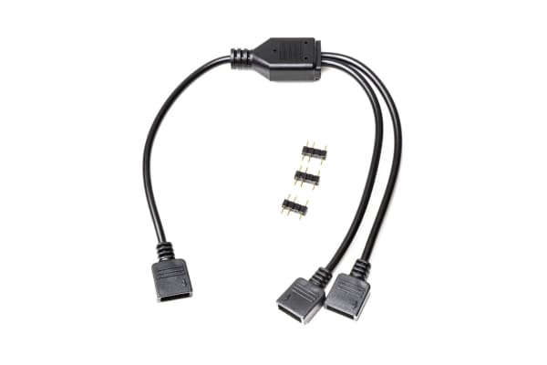 EK Water Blocks Loop D-RGB 2-Way, RBG-splitterkabel, Sort, Hankjønn, Hankjønn, 1 stykker, 5 V