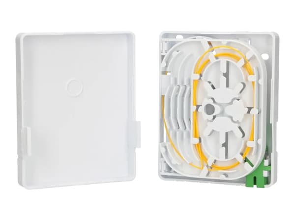 Extralink Olivia - Fiber-optic termination box - 2 core, with pigtail and SC/APC adapter - veggmonterbar