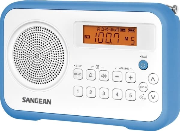 Sangean PR-D18, radiopuhelin, digitaalinen, AM, FM, 87,5 - 108 MHz, 522 - 1710 kHz, 1 W