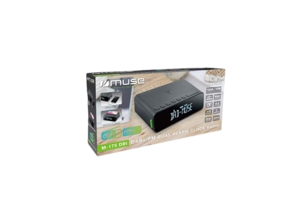 Muse M-175DBI, Bærbar, DAB, DAB+, FM, PLL, LCD, Sort, Monokromatisk, AC/DC