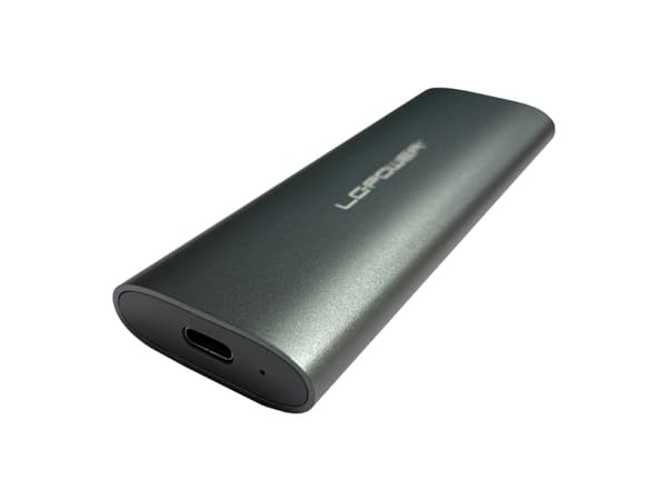 LC Power LC-M2-C-MULTI-2 - Drevkabinett - M.2 - M.2 Card (PCIe NVMe & SATA) - USB 3.2 (Gen 2) - antrasitt