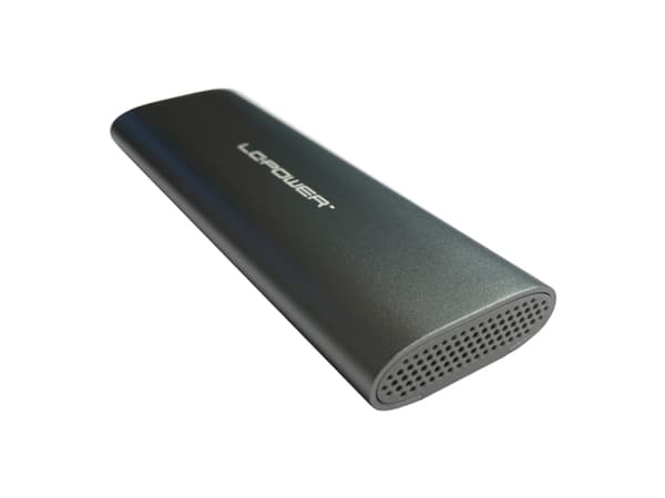 LC Power LC-M2-C-MULTI-2 - Drevkabinett - M.2 - M.2 Card (PCIe NVMe & SATA) - USB 3.2 (Gen 2) - antrasitt