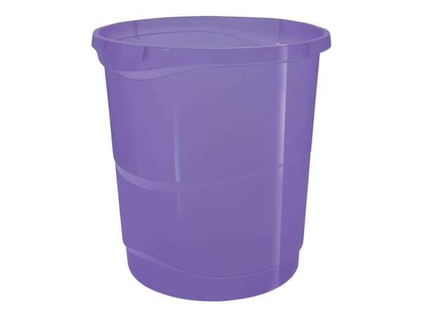 Esselte Colour'Breeze - Avfallskurv - 14 L - håndtak - plast - translucent lavendel
