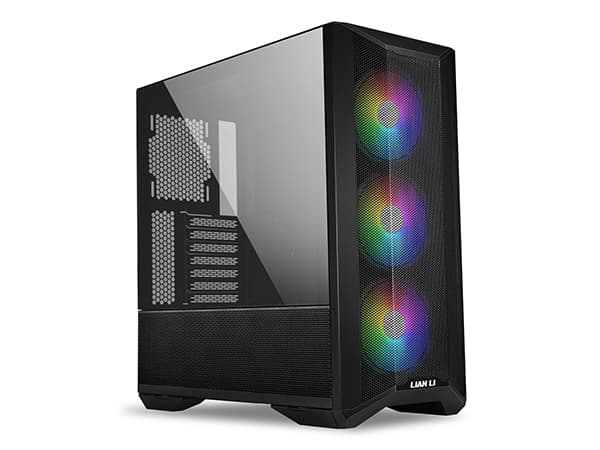 Lian Li LANCOOL II MESH RGB, Midi Tower, PC, Musta, Läpinäkyvä, ATX, EATX, ITX, mikro ATX, Verkko, Terästä, Karkaistu lasi, Multi