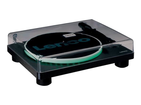 Lenco LS-50LEDBK, Hihnakäyttöinen levysoitin, Ohje, Musta, Muovi, Puu, Muovi, 33,45,78 RPM
